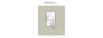 A floor plan for a Shadowstone apartment on the first floor.