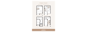 a floor plan of four different layouts of a house