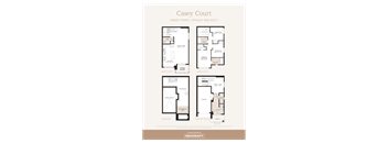 a floor plan of four different layouts of a house