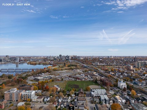 an aerial view of the city of east vancouver