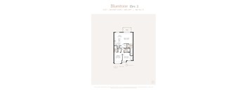A floor plan for Bluestone Elev. 2 showing a second floor with a den, kitchen, and two bedrooms.