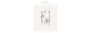 A floor plan for a flat in a lower floor street end unit.