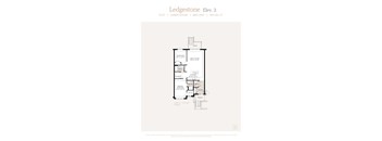 A floor plan for a condo unit at Ledgestone Elev. 2.