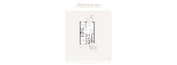 A floor plan for a Shadowstone Elev. 1 apartment.