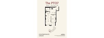 A floor plan for a property called The PTO7 shows a 2nd floor with a study, bathroom, bedroom, living room, and dining room.