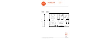 Parkdale is a 594 square foot interior.