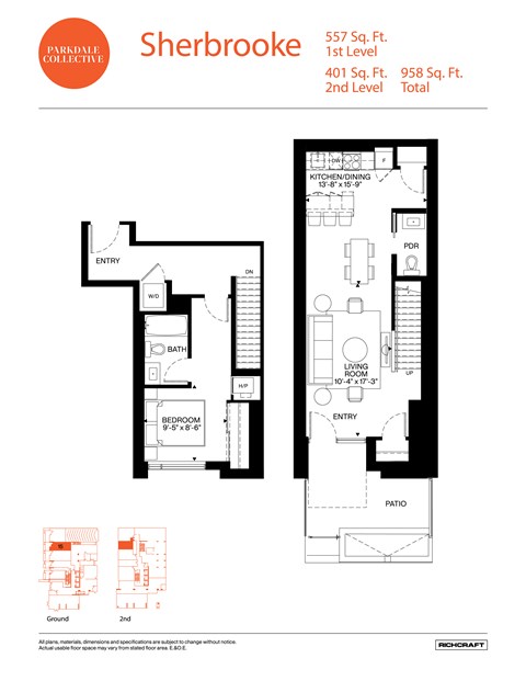 A floor plan for a Parklane Collective Sherbrooke apartment.