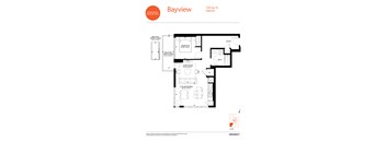 A drawing of a floor plan for a Bayview property.