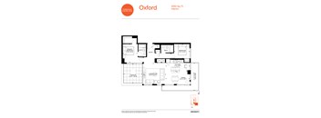 A floor plan for a property located at 1050 Sq. Ft. Interior.