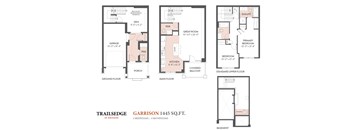 A floor plan for a two bedroom, four bathroom home by Trailsedge in Orleans.