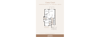 the casey court floor plan  studio apartment