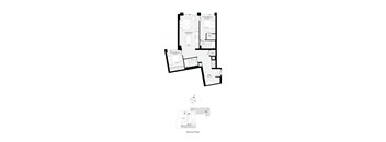 A floor plan of a house with a ground floor and first floor.