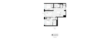 A black and white image of a floor plan for a house.