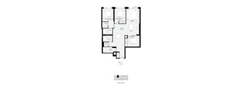 A floor plan of a house with labeled rooms.