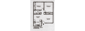 2 Bdrm 1 Bath