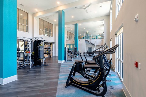 Two-Story Fitness Center with Cardio, Resistance & Free Weights
