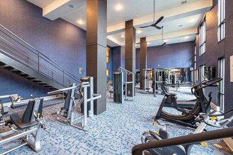 Two-Story Fitness Center with Cardio, Resistance, & Free Weights