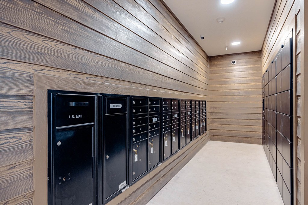 the lockers in the vault are made of wood