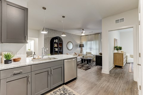 Kitchen & Living Room