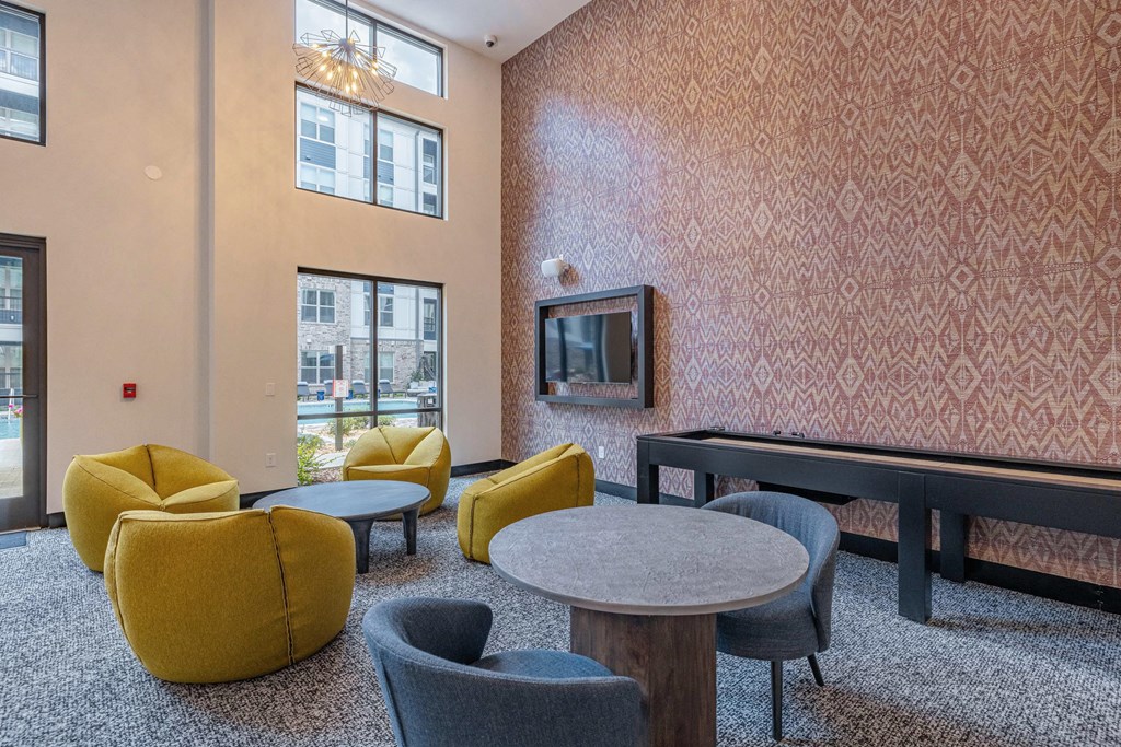 Clubhouse with TVs, Shuffleboard and Air Hockey