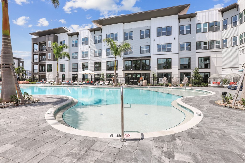 Resort-Style Pool with Sun Shelf