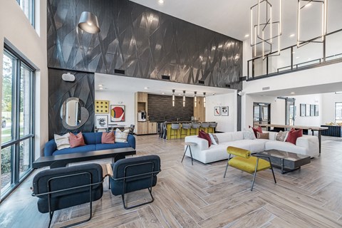 Clubhouse with TVs, Shuffleboard, and Air Hockey