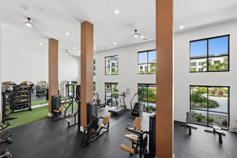 Two-Story Fitness Center with Strength + Cardio Equipment