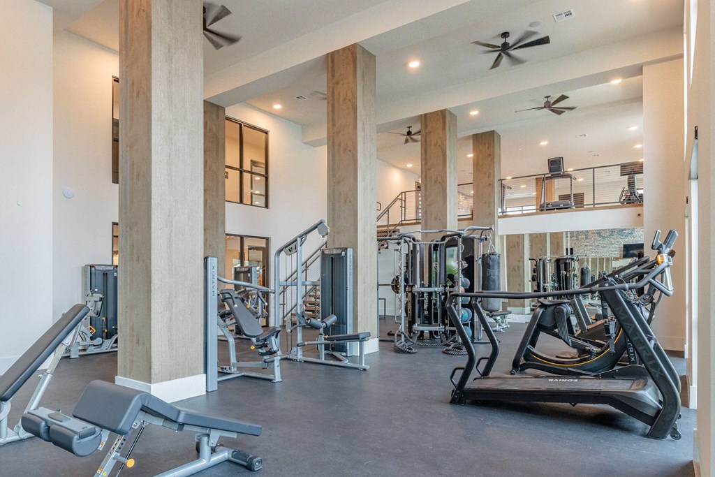 the estates with weights and cardio equipment