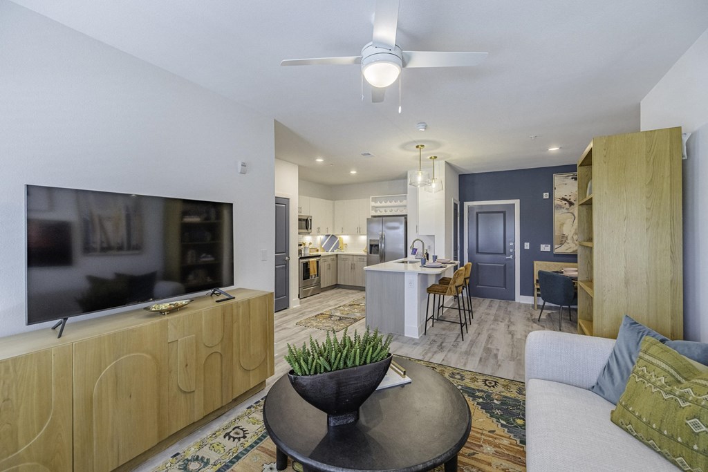 Living Room, Kitchen, & Dining Area