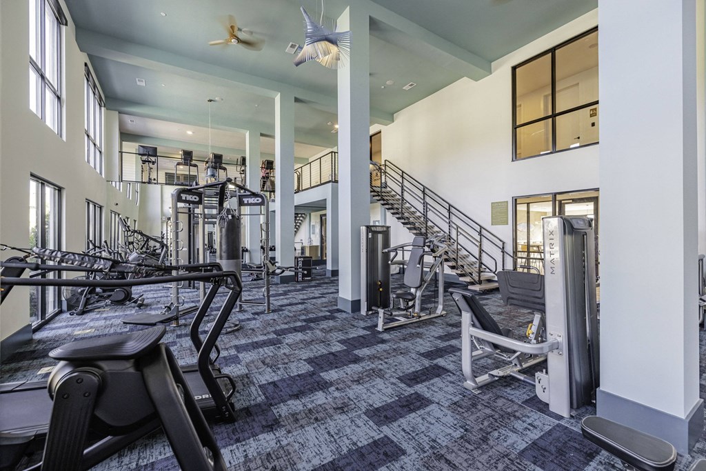 Two-Story Fitness Center with Cardio, Resistance & Free Weights