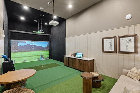 Multisport Simulator Bay - Practice golf and play virtual sports year-round from the convenience of home.