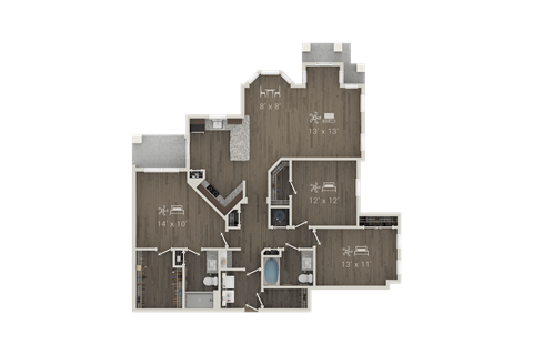 201 Gresham Lane 1-3 Beds Apartment, Townhouse for Rent - Photo Gallery 46