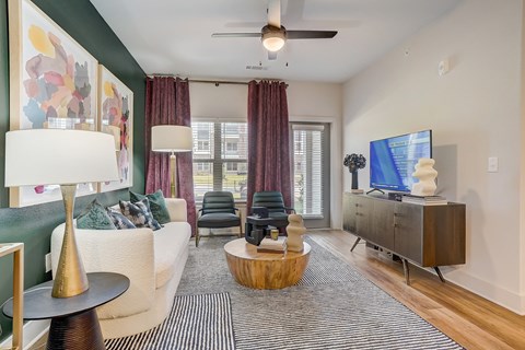 Spacious Living Room with Balcony/Patio Access