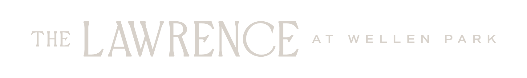 The logo for The Lawrence at Wellen Park.
