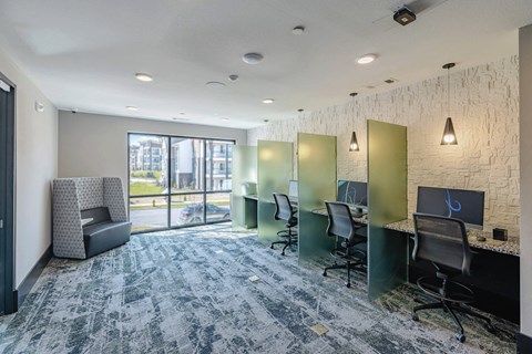 Cyber Lounge with Computers and Printer