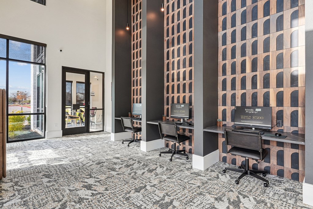 Coworking Lounge with Computers & Printers