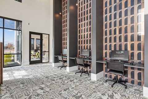 Coworking Lounge with Computers & Printers