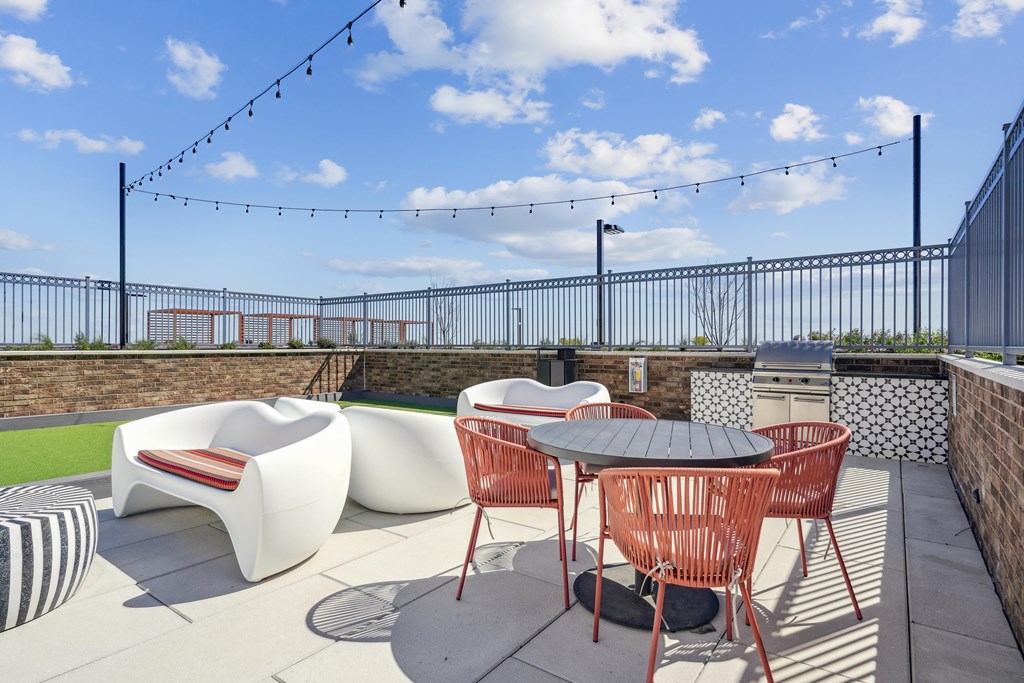 Rooftop Lounge with Ping Pong Table & Grill Area