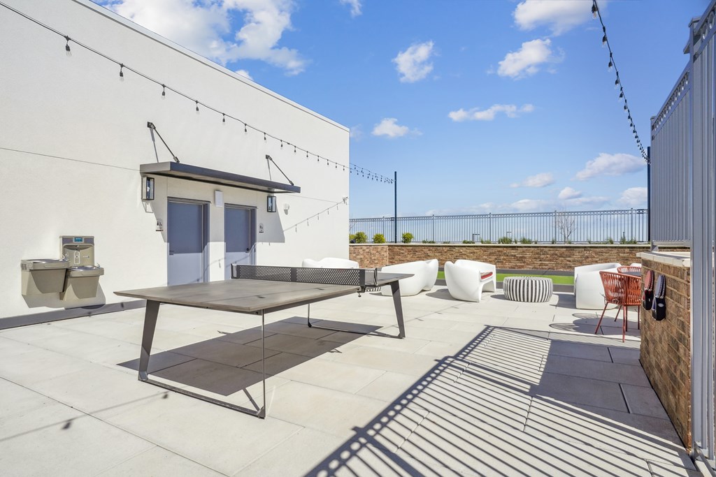 Rooftop Lounge with Ping Pong Table & Grill Area