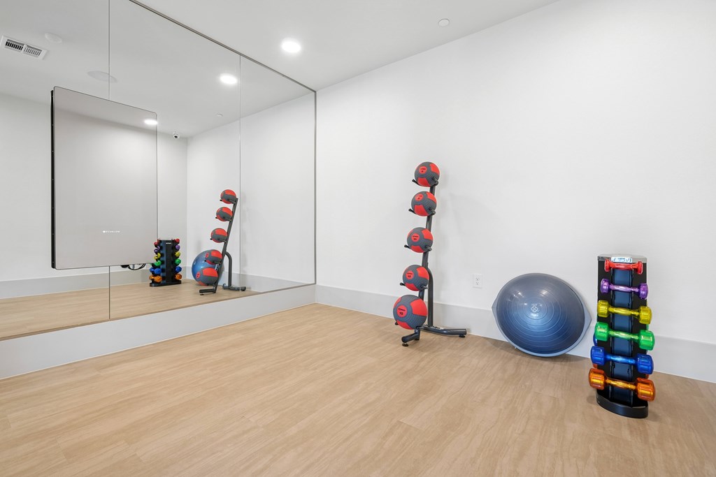 Yoga Room with Free Weights