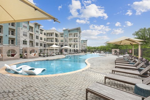 Resort-Style Saltwater Pool with Sun Shelf