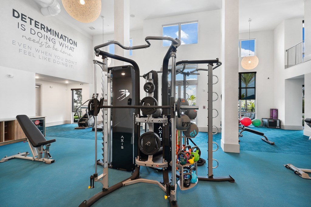 Two-Story Fitness Center with Cardio, Resistance & Free Weights