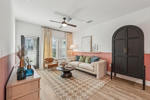 Spacious Living Room with Balcony/Patio Access