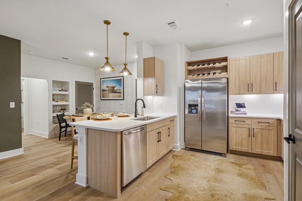 Kitchen with Quartz Countertop and Stainless Steel Appliances