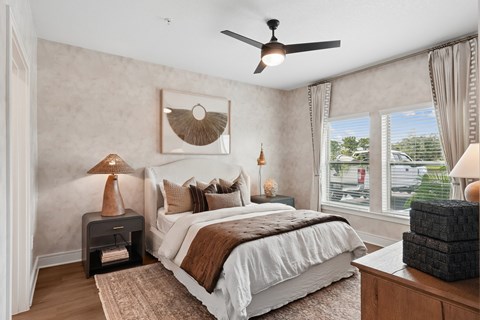 Bedroom with Window, Walk-in Closet, and Bathroom Access