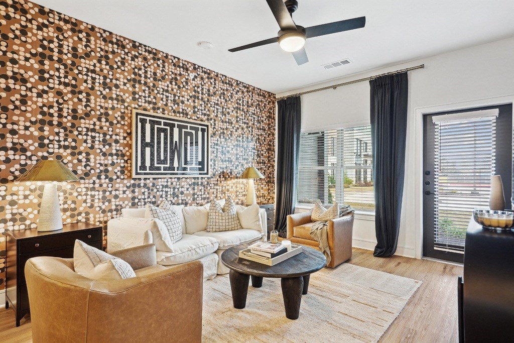 Spacious Living Room with Balcony/Patio Access