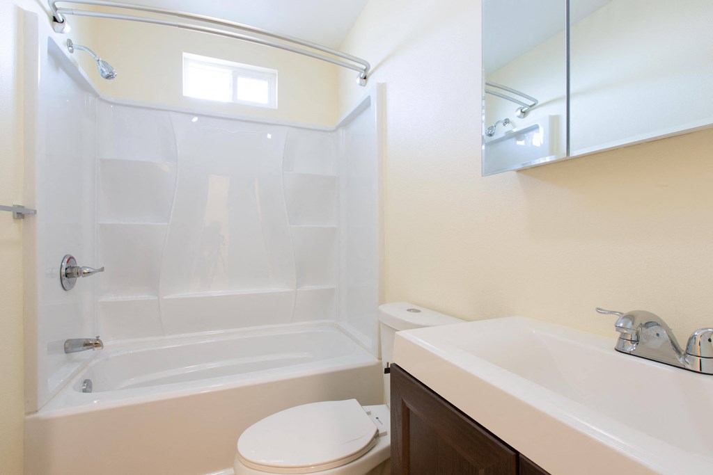 a bathroom with a shower and a sink and a toilet