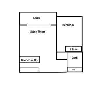 Typical 1 Bedroom Floor Plan