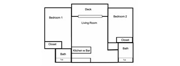Two Bed - One & Half Bath