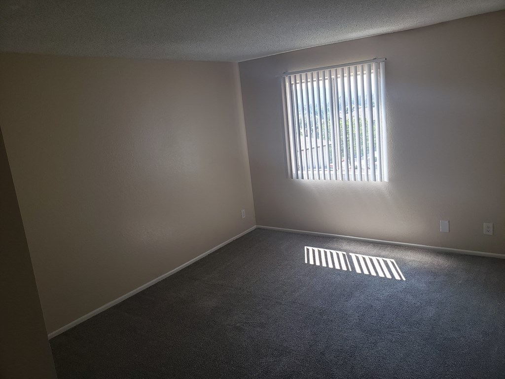 an empty room with a window